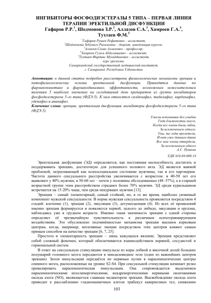 Ингибиторы фосфодиэстеразы 5 типа: препараты для мужчин
