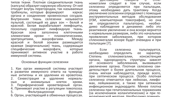 Спленомегалия: критерии, причины, проявления, диагностика, лечение
