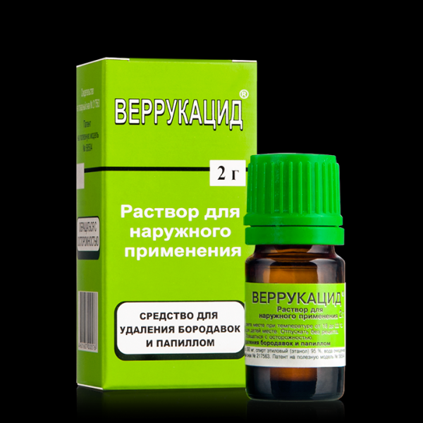 Веррукацид для лечения папиллом и бородавок